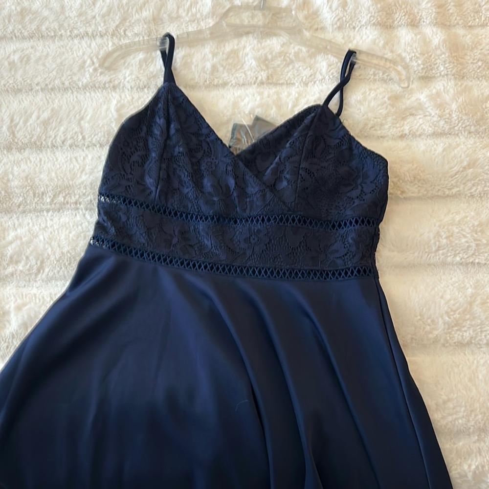Navy blue mini dress
